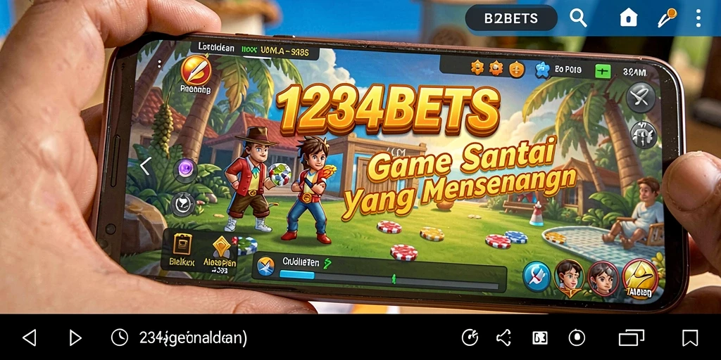 Screenshot utama dari <strong>1234BETS</strong> yang menunjukkan gameplay santai dan menyenangkan.
