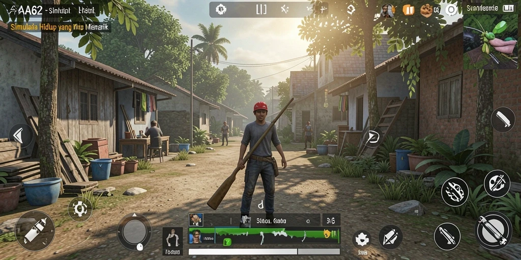 Screenshot gameplay AA62 menampilkan aksi simulasi yang menarik.