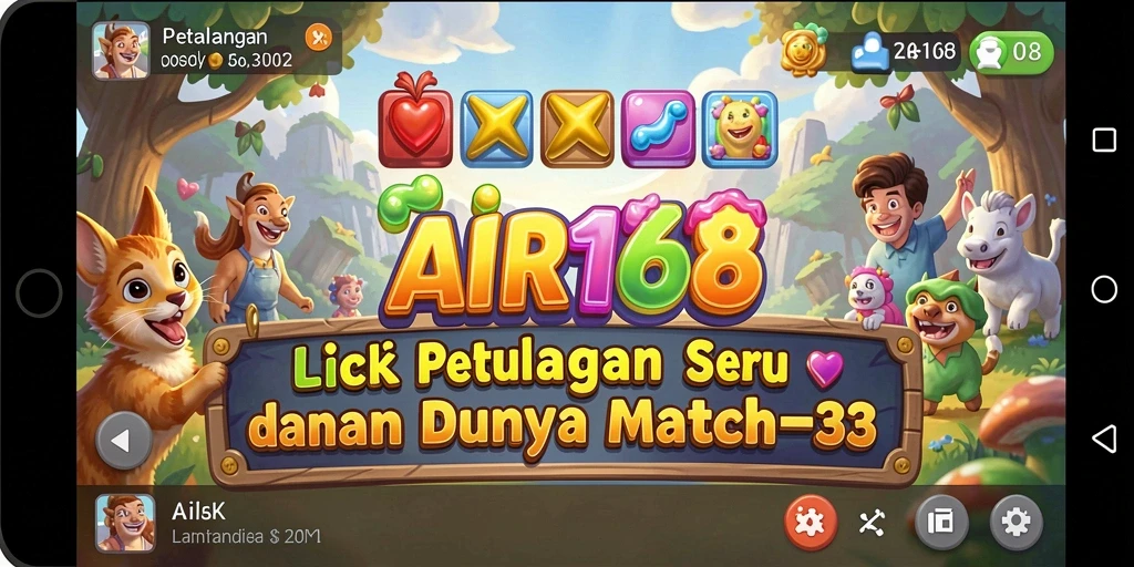Gameplay seru AIR168 dengan keseruan mencocokkan objek.