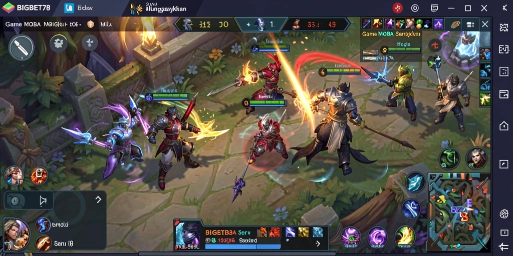 Tampilan menggugah dari gameplay yang intens di BIGBET78.
