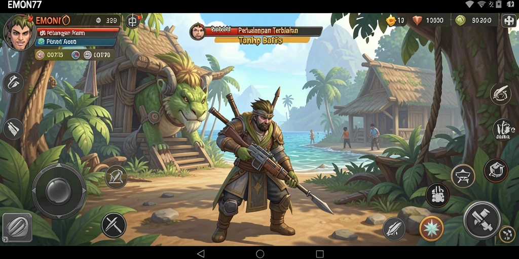 Tampilan menakjubkan dalam gameplay Open World EMON77.