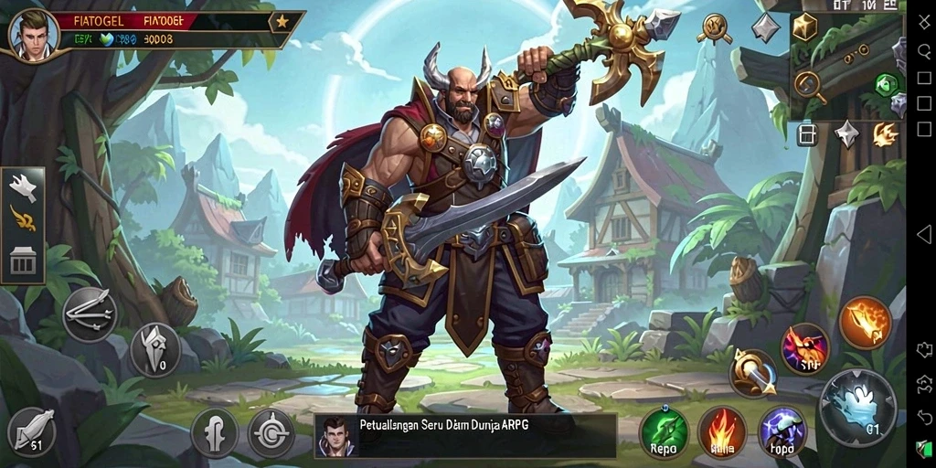 Tampilan gameplay epik dalam <strong>FIATOGEL</strong> yang memperlihatkan pertempuran seru.