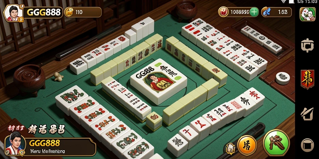 Tampilan gameplay Mahjong yang seru dan menantang di GGG888.