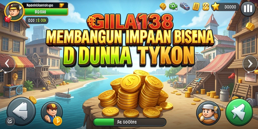 Tangkapan layar utama gameplay GILA138 yang menampilkan strategi bisnis.
