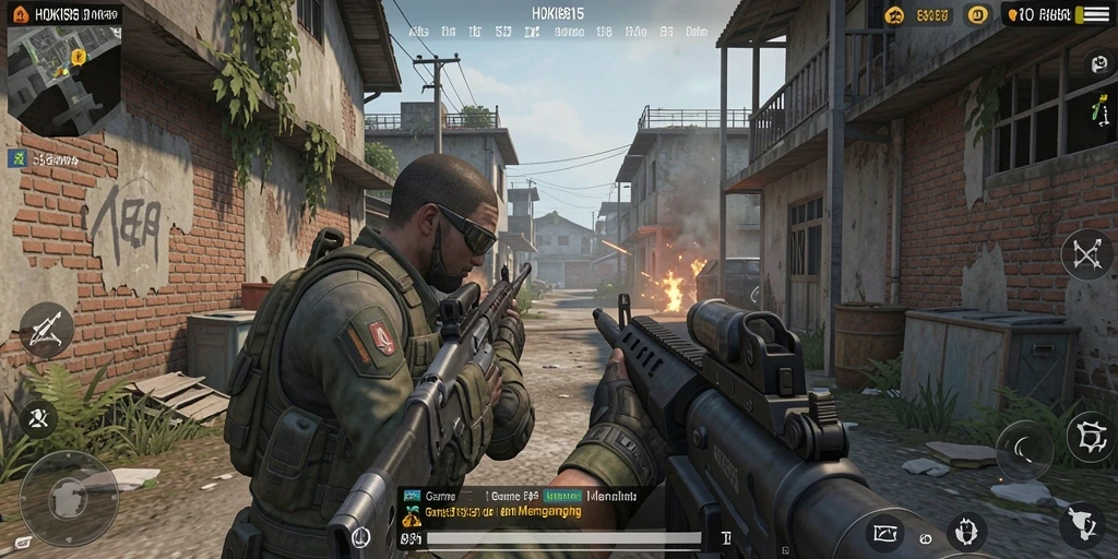 Screenshot yang menampilkan aksi mendebarkan dalam gameplay HOKI8815.