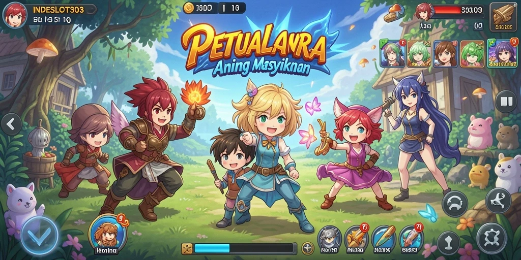 Tangkapan layar menampilkan aksi menarik dalam gameplay Anime.