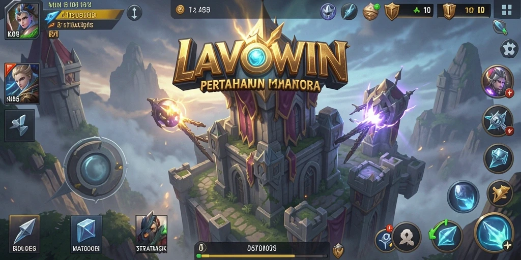 Tampilan screenshot gameplay LAVOWIN dengan aksi Tower Defense yang menegangkan.
