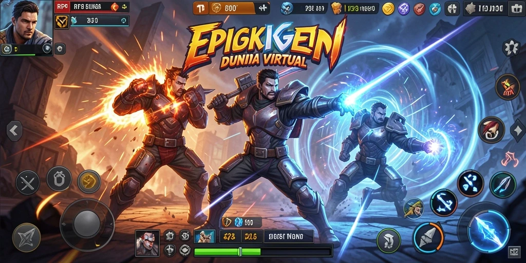 Tampilan seru dari gameplay RP8 dengan pertarungan yang mendebarkan.