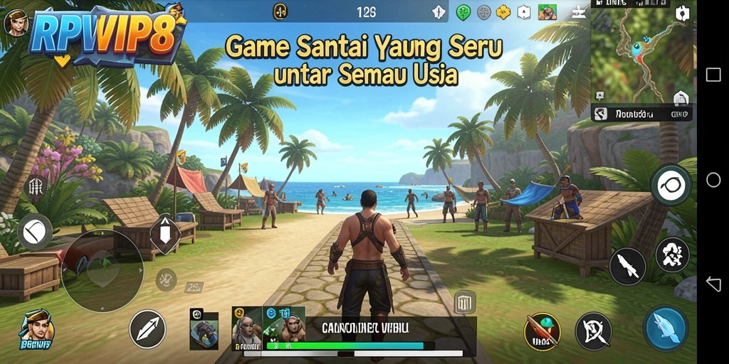 Tampilan gameplay santai yang seru dan penuh warna.
