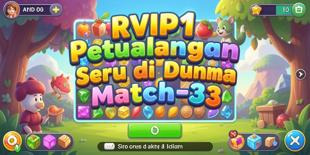Gameplay Match-3 yang seru dan menantang di RVIP1.