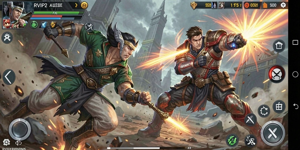 Screenshot RVIP2 menampilkan aksi pertarungan yang intens dan menegangkan.