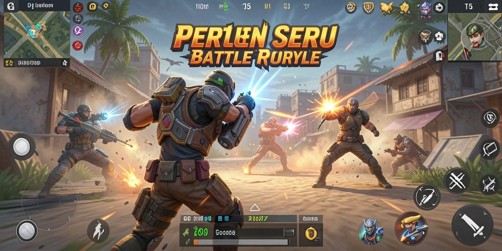 Tangkapan layar menunjukkan aksi seru di medan perang T6.