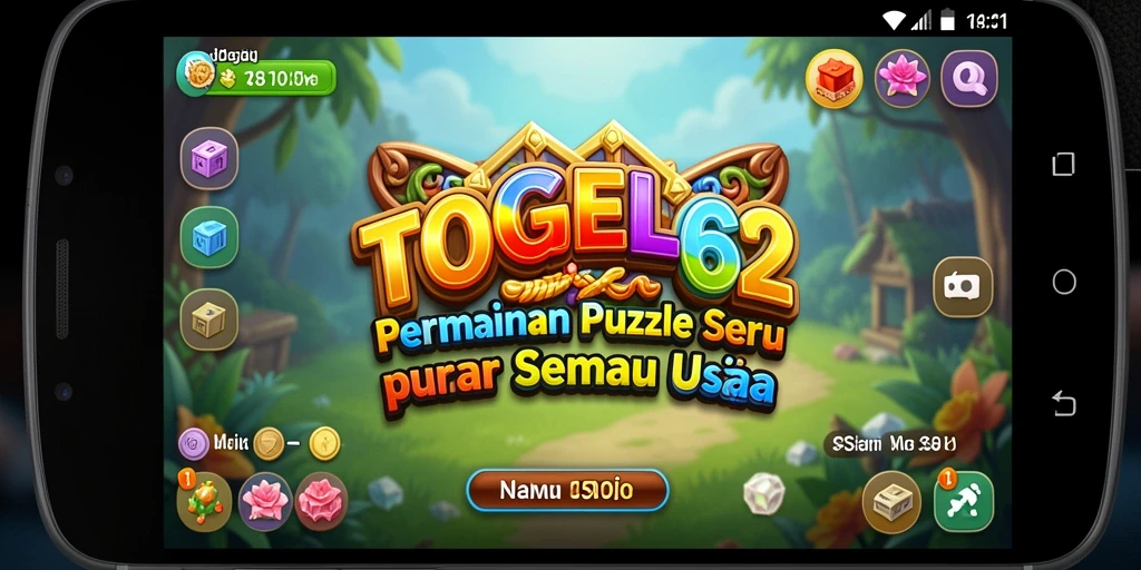 Tampilan gameplay menantang TOGEL62 yang penuh warna.