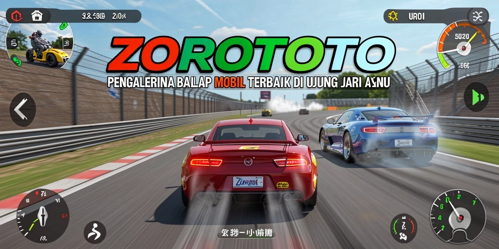 Gameplay ZOROTOTO yang seru dan menegangkan di lintasan balap.